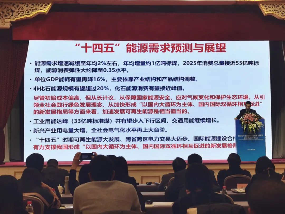 2021年能源经济预测与展望研究报告在京发布
